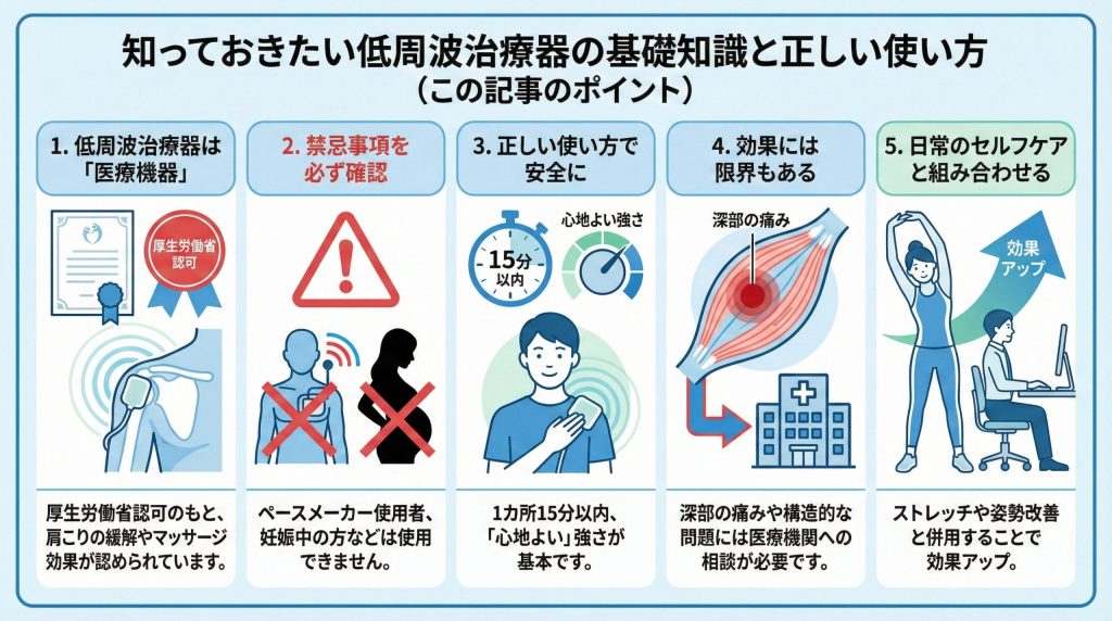 低周波治療器の基礎知識と正しい使い方の5つのポイント