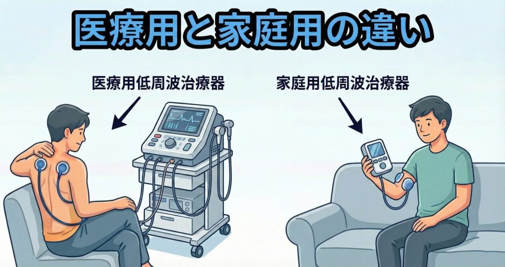 医療用と家庭用低周波治療器の違い(サイズ・出力)