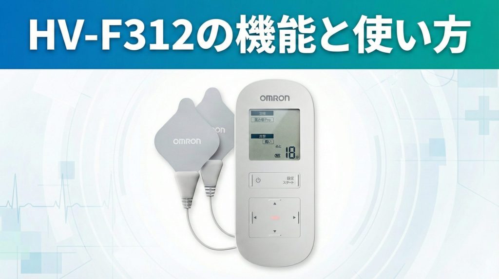 HV-F312の液晶画面と基本操作ボタンの解説図